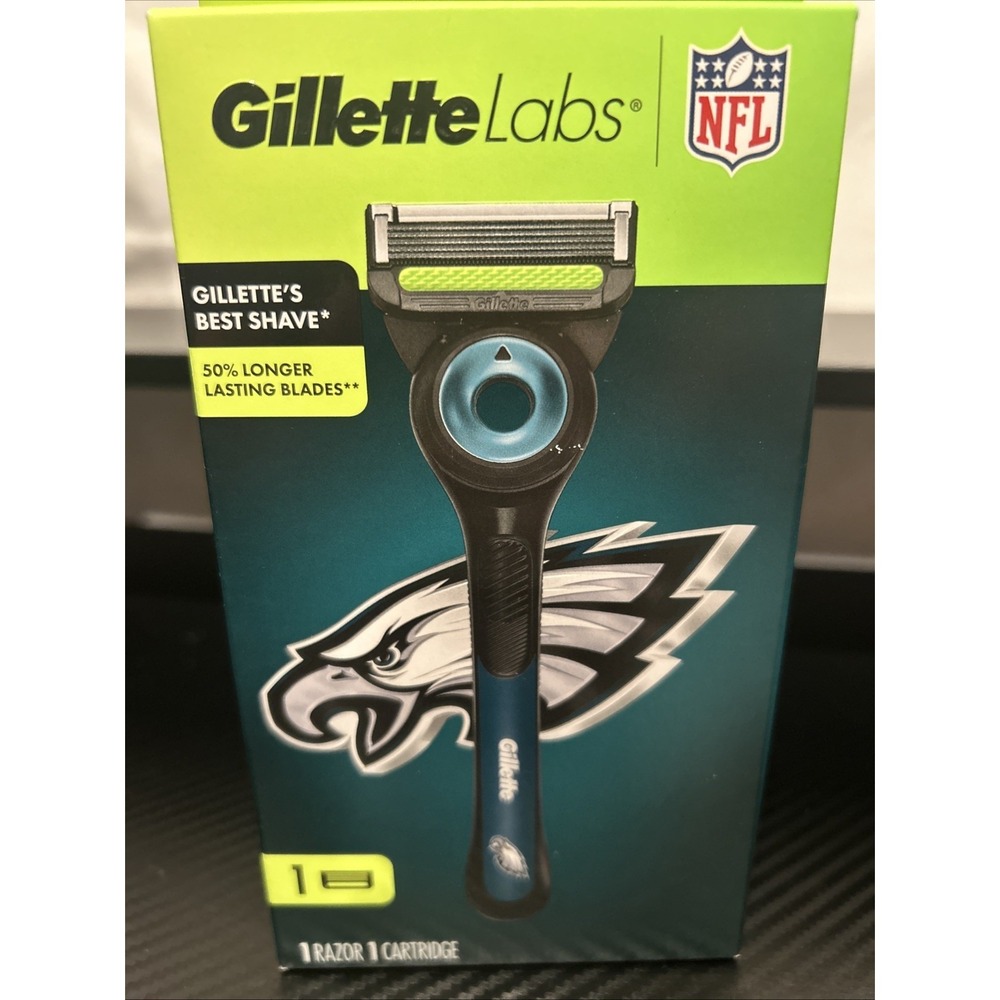 Gillette Labs NFL Philadelphia Eagles 5-Blade Razor 1 Handle & 1 Cartridge